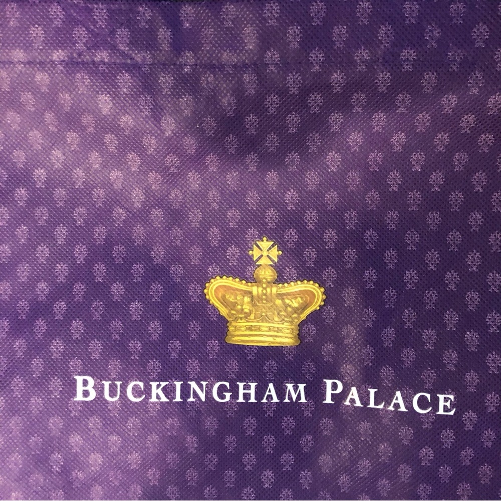 Buckingham Palace Royal Collections Shop Gift Bag Euc Purple With Crown View 5
